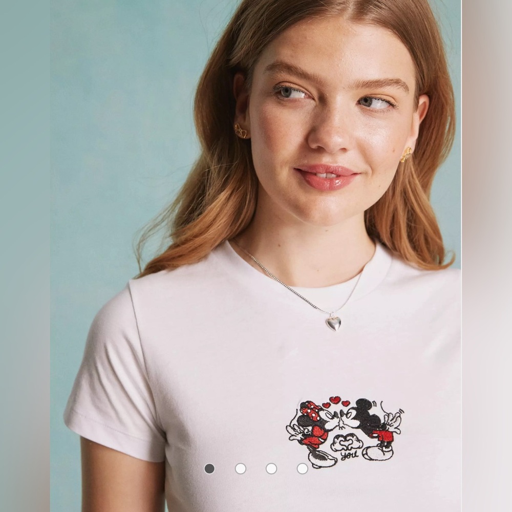 Miss Selfridge licenced disney tee with mickey and minnie embroidery NWT Size 8